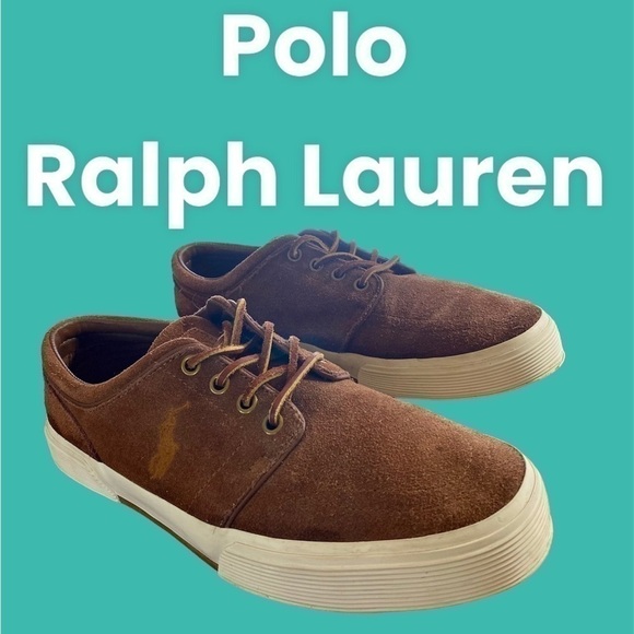 Polo Ralph Lauren “Faxon Low” suede sneaker rich brown Mens 8.5/Women 10 EUC!!! - Picture 5 of 12